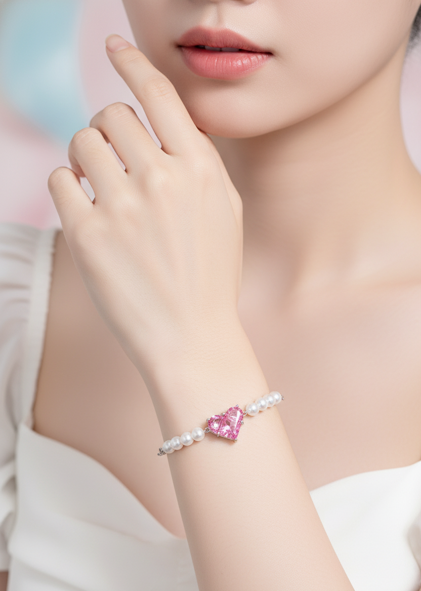 Pink Heart Bracelet